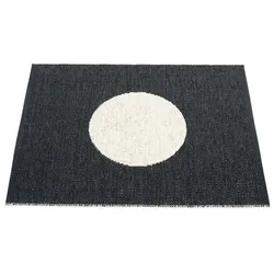 pappelina Vera Outdoor-Teppich - schwarz / vanille 70 x 90cm