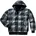 Thermo Wendejacke M kariert od schwarz