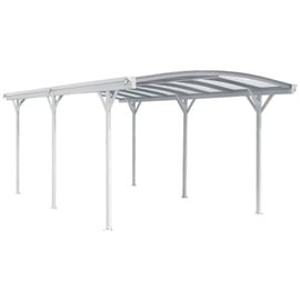 Aileenstore Design Carport London Aluminium Doppelstegplatten Beschichtung gegen UV-Strahlung Weiß