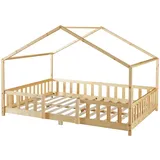 [en.casa] Kinderbett Treviolo 120 x 200 cm Kiefer naturbelassen beige