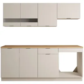 vente-unique Küchenzeile 200 cm Beige