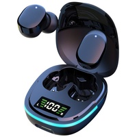 G9S kabellose Bluetooth-Kopfhörer, In-Ear-Kopfhörer, buntes Atemlicht | LED-Bildschirmanzeige | Angenehmes Tragegefühl | Smart Touch, Schwarz