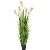 Beliani Kunstpflanze Pampas Grass 130 cm grün