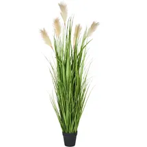Beliani Kunstpflanze Pampas Grass 130 cm grün