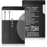 RCB01P02 Akku 3.7V 1400mAh Li-Ion Batterie - kompatibel mit Nokia N70, 1209, 1100, 3100, 3120, 3650, 1101, 1200, 3109, 3110, 3650, E50 und DIGITRADIO 1/2,TECHNIRADIO 6/RDR,Telefon und Haushaltsradio.