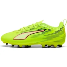 Puma Ultra 6 Play MG Kinder Yellow Alert/Black/Silver/Glowing Red 32