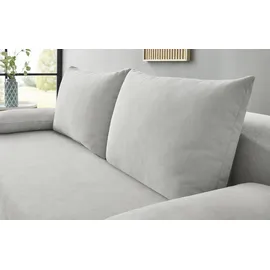 Jockenhöfer Schlafsofa JOCKENHÖFER GRUPPE "Sunrise, B: 191 cm, Liegefl. 120x191 cm", grau (hellgrau), B:191cm T:80cm, Korpus: 100% Polyester;Kissen: 100% Polyester, Sofas, Schlafsofa, mit Bettfunktion, Bettkasten & Licht, Unser Dauertiefpreis