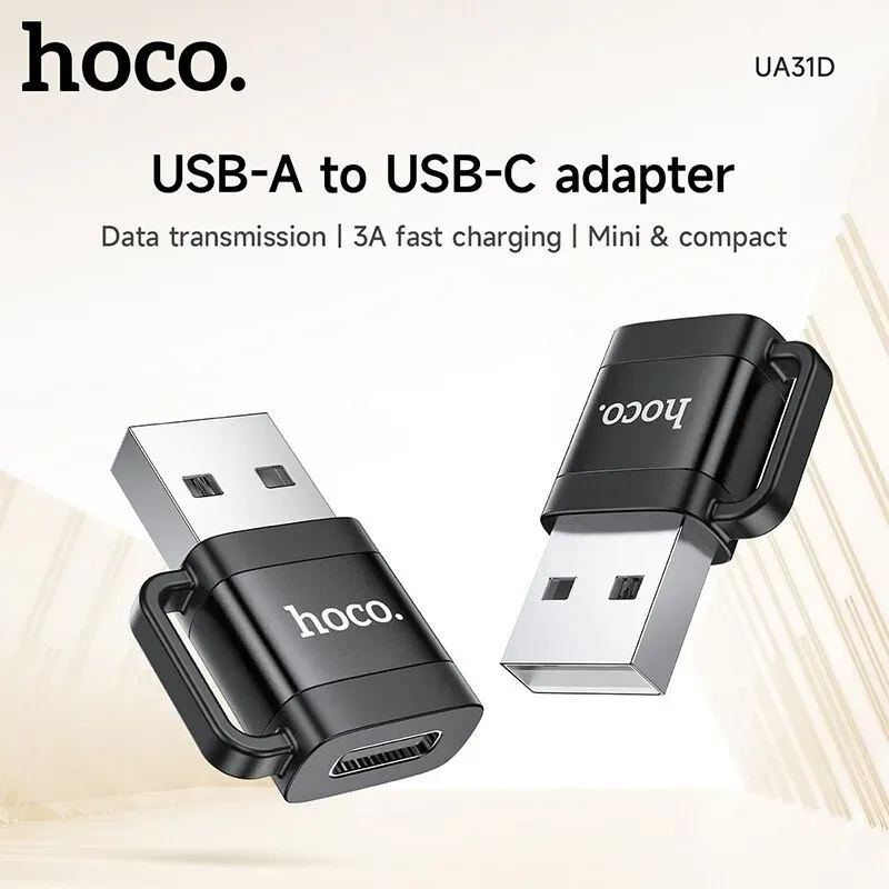 HOCO UA31D USB-Stecker auf Typ-C-Buchse USB 2.0 Adapter