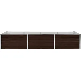 vidaXL Garten-Hochbeet verzinkter Stahl rechteckig 240 x 80 x 45 cm Braun 