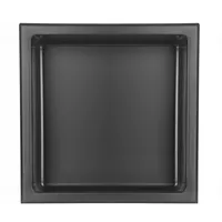 Alphabad - Edelstahl Wandnische 30 x 30 cm (schwarz)