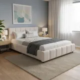 Juskys Polsterbett Florenz 140 x 200 cm Creme