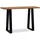 KADIMA DESIGN Schreibtisch Massivholz Industriell 118x41 cm Akazie Live-Edge Goldbraun-Schwarz Schmal | Platzsparend Weser Kollektion Kadima Design