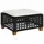 vidaXL Gartenhocker mit Kissen Schwarz 63,5x56x32 cm Poly Rattan
