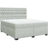 vidaXL Boxspringbett 180 x 200 cm Hellgrau