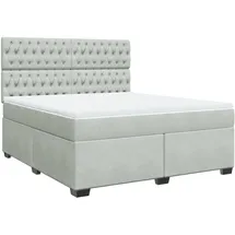 vidaXL Boxspringbett 180 x 200 cm Hellgrau