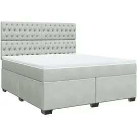 vidaXL Boxspringbett 180 x 200 cm Hellgrau