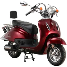 Alpha Motors Mofaroller Firenze 50 ccm 25 km/h, weinrot
