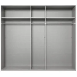 WIMEX Schwebetürenschrank Andorra by fresh to go Mit 3D-Leisten für Akustikpaneel-Optik schwarz