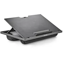 ngs LAPNEST - Multifunktionaler und ergonomischer Laptopständer für bis zu 15,6" mit gepolsterter Basis, verstellbar in 8 Höhenstufen
