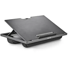 ngs LAPNEST - Multifunktionaler und ergonomischer Laptopständer für bis zu 15,6" mit gepolsterter Basis, verstellbar in 8 Höhenstufen