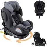 FableKids Kindersitz Noble R129, mit ISOFIX, von 40-150 cm, 0-36kg, grau, für 0-12 Jahre