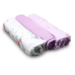 BabyOno Natural Bamboo Diapers Violet Stoffwindeln 70x70 cm 3 St.