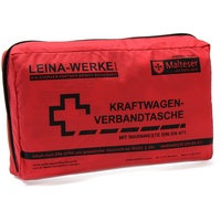 Leina-Werke 11020 KFZ-Verbandtasche Compact mit Warnweste und Klett, Rot/Schwarz