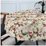 ANRO Tischdecke Stoff Digitalprint Tischtuch EasyClean ACRYL Beschichtet Tischwäsche (Einzelstück 1-tlg), auch als Gartentischdecke - ACRYL Beschichtet weiß Oval | 140 cm x 200 cm