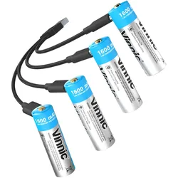 Vinnic - USB-C Wiederaufladbare Batterien (AA - Mignon) (4er Pack)