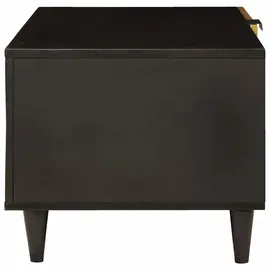 vidaXL Couchtisch Schwarz und Gold Mangoholz 80 x 50 x 40 cm