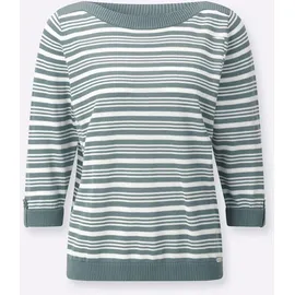 Casual Looks Ringel-Pullover Jade/Ecru 50