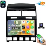 ESSGOO 6+128G Für VW Touareg 7L 2003-10 Autoradio CarPlay Android 15 GPS Navi Autoradio (6GB+128GB, RDS, 4G LTE, Digitalradio (DAB), FM, AM, Carplay Android Auto Bluetooth EQ USB GPS Navi WIFI Touchscreen) schwarz