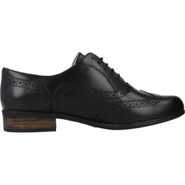 CLARKS Hamble Oak Derby, Schwarzes Leder, 37.5