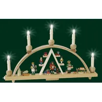 Richard Glässer GmbH Seiffen Schwibbogen Seiffener Weihnachtsmarkt 28 x 48 cm