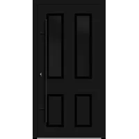 Aluminium Landhaustür "CORGINA" 82 mm RC2 BLACKLINE Tiefschwarz RAL 9005 beidseitig innen öffnend DIN links