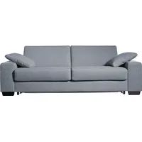 Schlafsofa BALI "Norwalk" Sofas Gr. 160cm x 200cm, Struktur fein, Ergoflex Lattenrost-Gelformmatratze ca. 20cm Höhe, grau (hellgrau) Dauerschlaffunktion, mit Unterfederung Lattenrost und Matratze