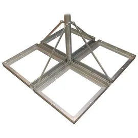 PremiumX Flachdachständer DELUXE 4x 50x50cm 1,2m Mast 60mm Balkonständer