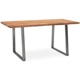 FineBuy Schreibtisch Akazie massiv / Braun