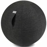 VLUV STOV Stoff-Sitzball, ergonomisches Sitzmöbel für Büro und Zuhause, Farbe: Anthrazit Ø 2 Jahre Gewährleistung - mind. 14 Tage Rückgaberecht - Grau,Schwarz