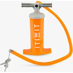 Pumpe Doppelhub Kajak 2 × 1,4 L - orange, grau|orange, EINHEITSGRÖSSE