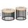 Vicco Couchtisch Enara Grün/Braun Bambus 50,5 x 50,5 cm