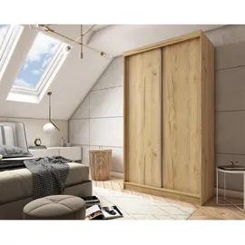 masseno Schwebetürenschrank SOFIA 120 x 216 x 61 cm Braun