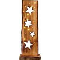 NÄVE LED Gartenleuchte »LED-Holz-Weihnachtsleuchte Sternemotiv, Weihnachtsdeko aussen«, beige