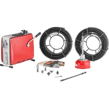 Vevor Elektrische Rohrreinigungsmaschine, 500W, 1400U/min, Abflussreiniger, 2 Stk. 20mx16mm & 5mx9,5mm Federkabel, 0,4mx12mm flexible Feder & 6 Schneider, für Rohre mit 50–110mm Durchmesser