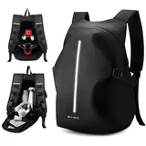 WEPLAN Helm Rucksack Motorrad Herren Damen Wasserdicht Motorrad Rucksäcke Reflektierend Motorradrucksack Helmrucksack Motorradhelm Motorcycle Backpack Reise Rucksäcke Leicht Fahrradtasche,Schwarz L