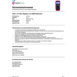 UNI-T UT-139A Digital-Multimeter