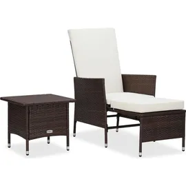 vidaXL Garten-Lounge-Set 2-tlg. braun 310232