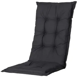PROGARDEN Tampa Klappsessel 60 x 61 x 109 cm anthrazit 4 St. inkl. 4 x Auflagen schwarz