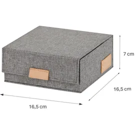 LOVE !T STORE !T Uhrenbox für 6 Uhren Größe 16,5 x 16,5 x 7,0 cm Grau