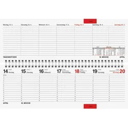 Rido Querkalender Septant 30,7x10,5cm 1 Woche/2 Seiten Catana Kunststoff blau 2026